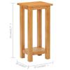 VidaXL Table d'appoint 27x24x55 cm Bois de chêne massif