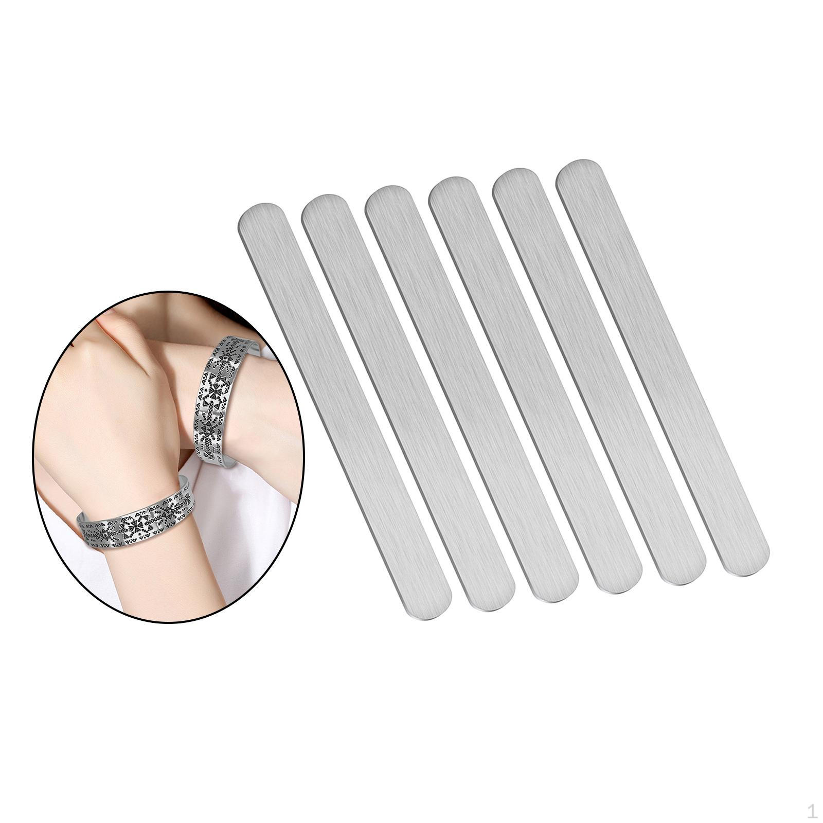 

6 шт., браслет из алюминиевого сплава для DIY, штамповка, гравировка металла, длинный плоский браслет-манжета по индивидуальному заказу 20x160mm