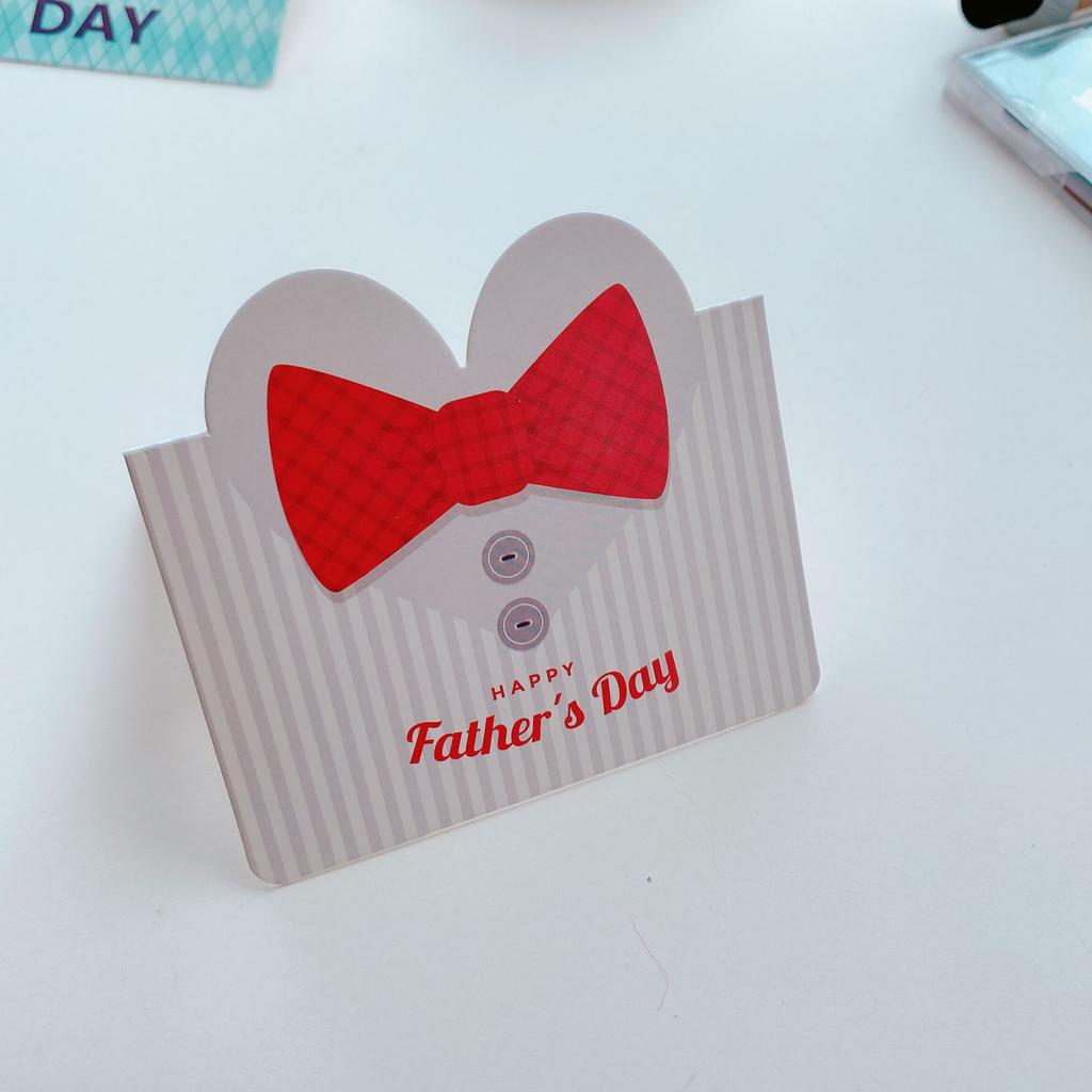 10Pcs 3D Heart Pop Up Greeting Card for Fathers Day Birthday Thank You Message Foldable Card with Love Shape Decoration Personalized Writing Space