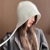 כובע מתוק לנשים עם שרוך כפול סתיו וחורף אותיות חם רב-תכליתי כובע אוזניים סרוג
