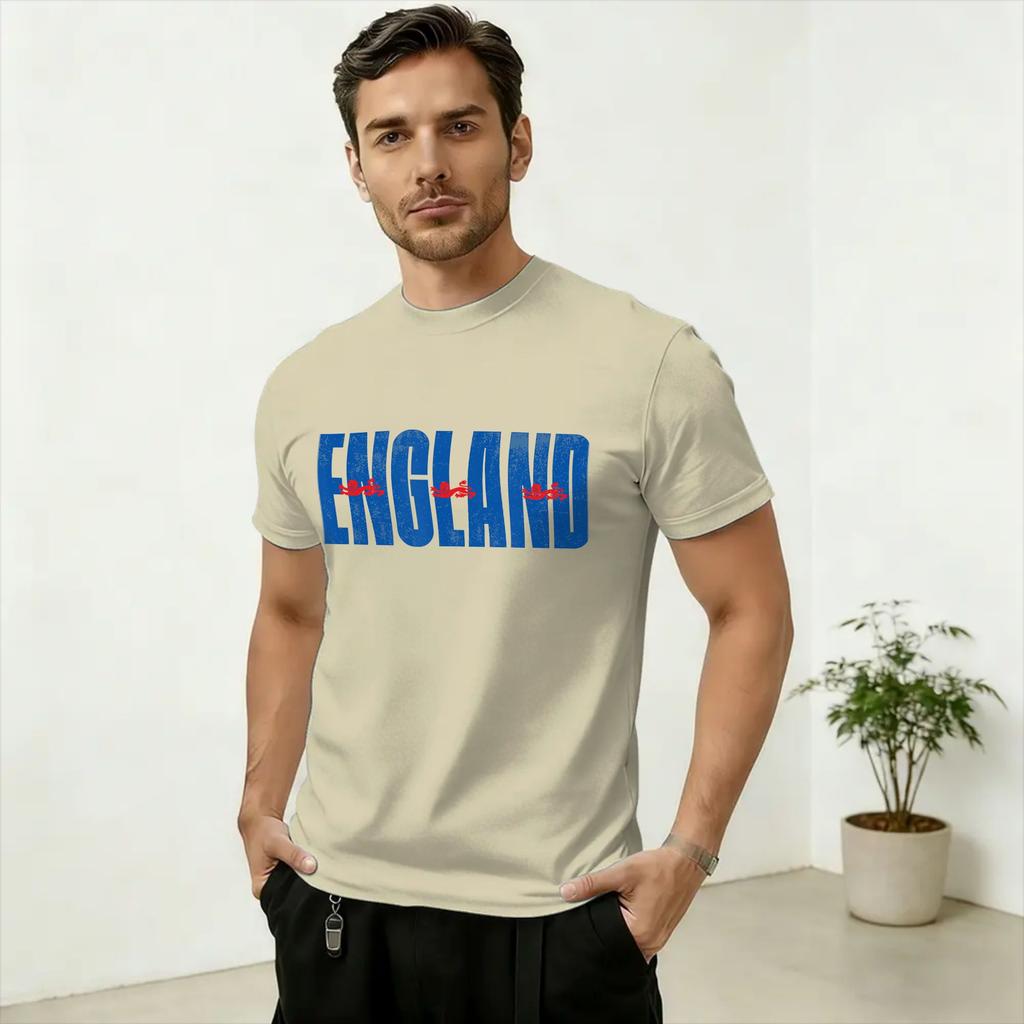 Licensed England National Football Team TShirt Summer Cotton TShirts For Unisex Leisure Print Tshirt Short Sleeve Y2K Funny Tees