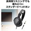 Audio-Technica ATH-AVC300 Headphones, Wired, 3m Cable, 6.3mm Standard/3.5mm Mini Connectors, Black