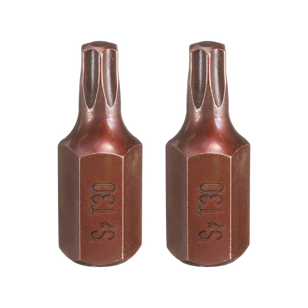 Torx Screwdriver Bit Hex Shank 30mm S2 Steel Security Tamper Proof Head Hex Screw Driver Bits T20 T25 T27 T30 T35 T40 T45 T50