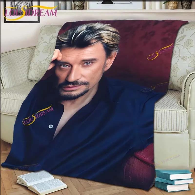 Johnny Hallyday Warm Plush Flannel Blanket Throw Blanket for Living Room Bedroom Bed Sofa Picnic