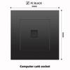 British 13A Socket with USB-C Fast Charging, Hong Kong & Macau Version, Black 3-Hole Square Pin 86 Panel