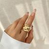 Vintage Gothic Geometric Metal Rings for Women 2026 Trend Boho Flower Irregular Circular Couple Ring Wed Jewelry Accessories New