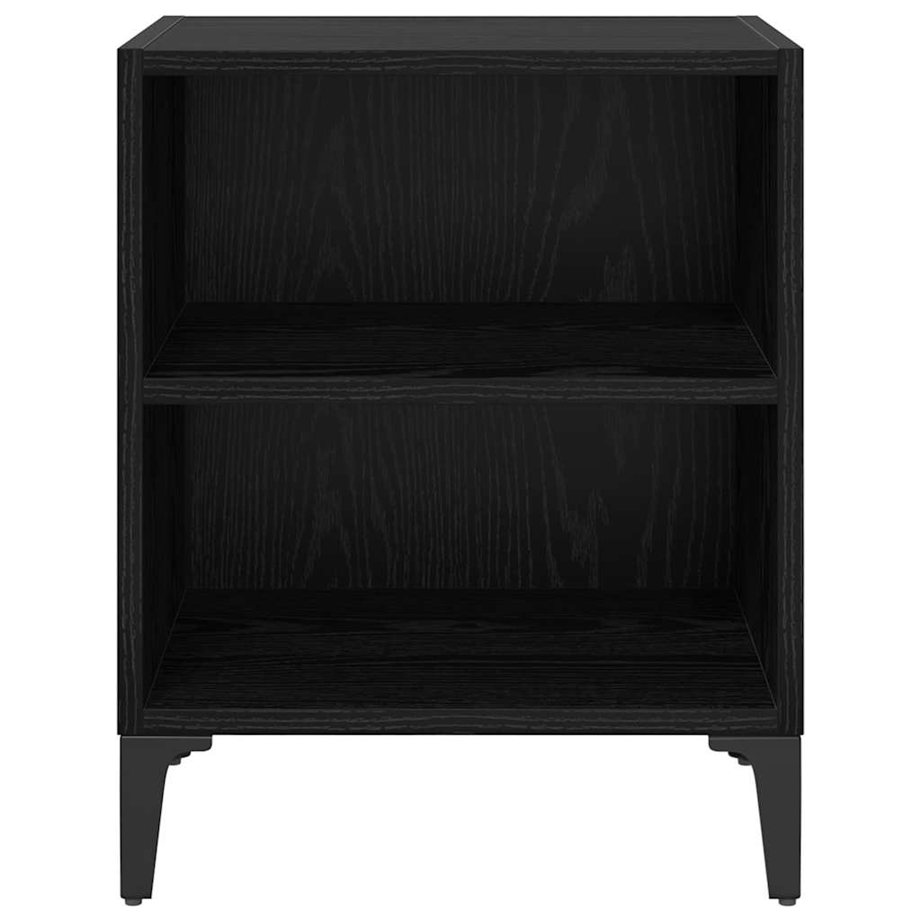Nightstand Set of 2 Black Oak Effect 40 X 30 X 50 Cm