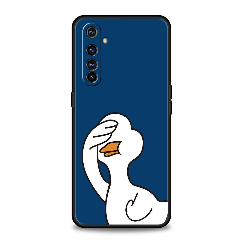 Funny Cartoon Duck Goose Case For Realme 16 15T 14 13 12 11 10 4G 9 8 5G Pro Plus C21 C25 C35 GT5 GT3 GT2 Neo 2 3 3T 5 Cover