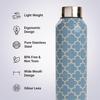 Stainless Steel Water Bottle 1 Litre Pack of 2 Leakproof Office Fridge Gym Dance Travel School Home Refrigerator