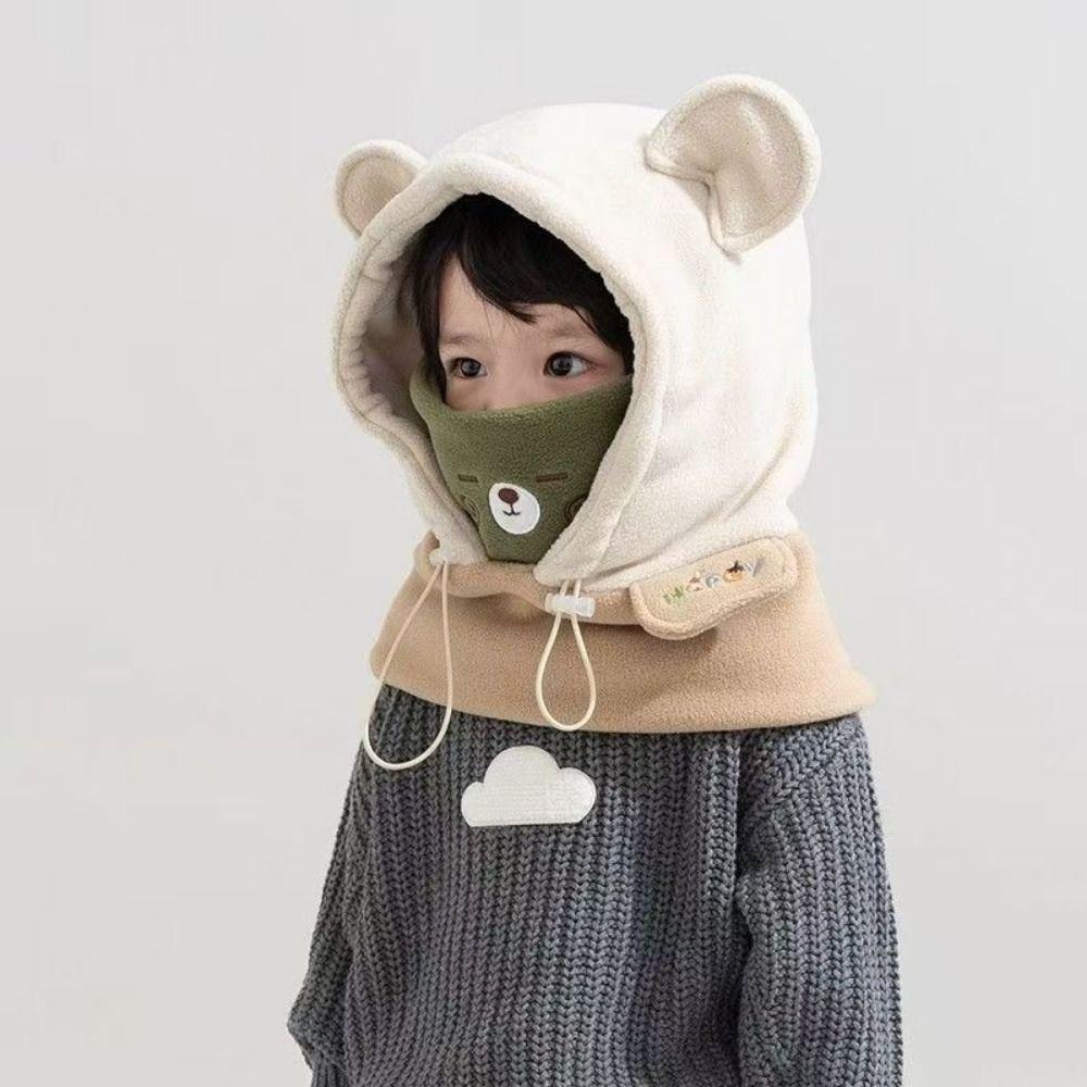 3 In 1 Cute Winter Hats Maskscarf Plush Cartoon Balaclava Hat Keep Warm Soft Cartoon Animal Beanie Hats Winter Season