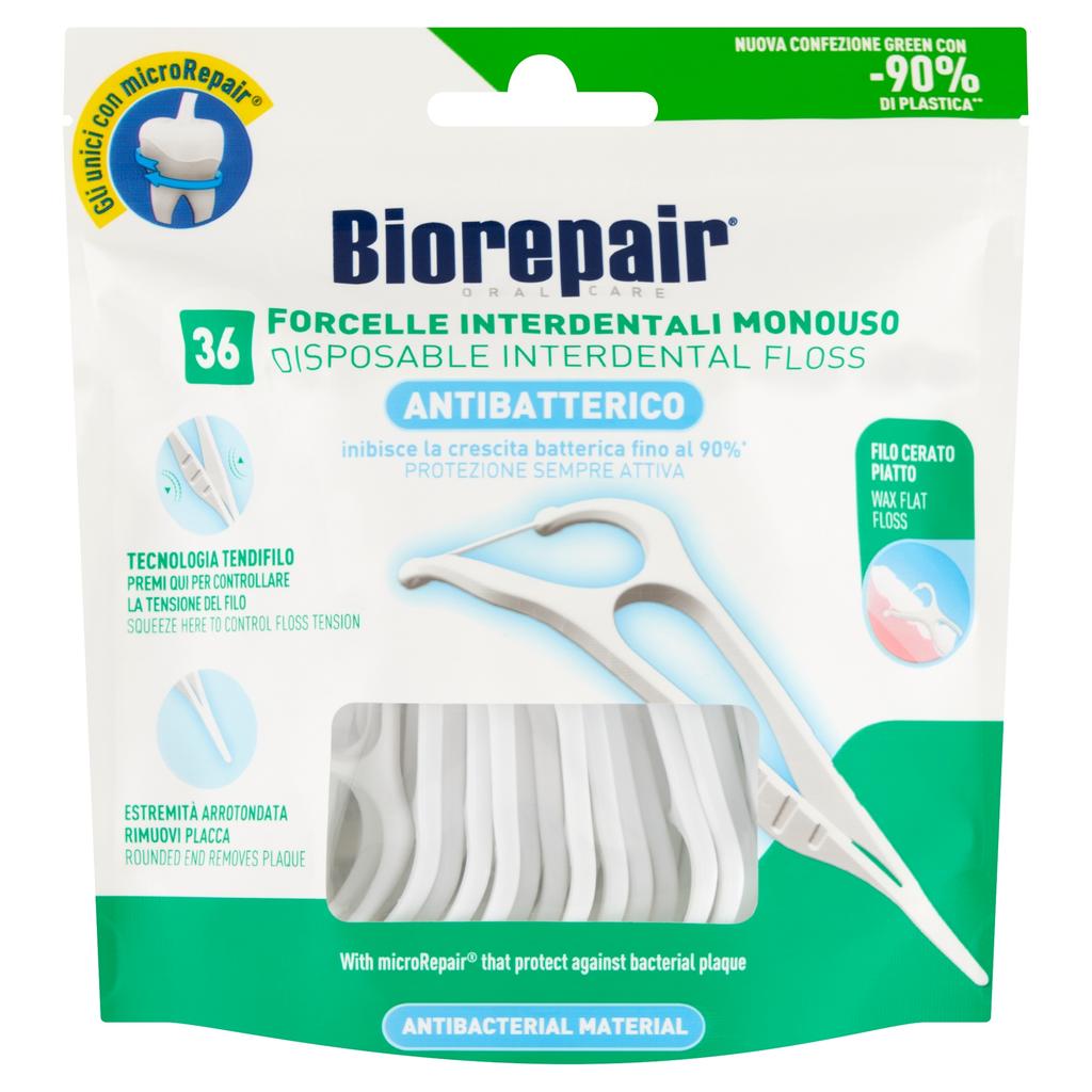 Biorepair Flossery Antibacterial Dental Floss for Teeth 36 Pcs