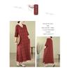 2025 Literary Retro Vacation Style Travel Dress Plus Covering Flesh Skinny V-Neck Long Dresses