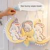 Cute Rabbit Pattern Hand Towel Soft Hanging Towels Absorbent Coral Fleece Towel Kitchen Bathroom Double-Thickness Hand Towel