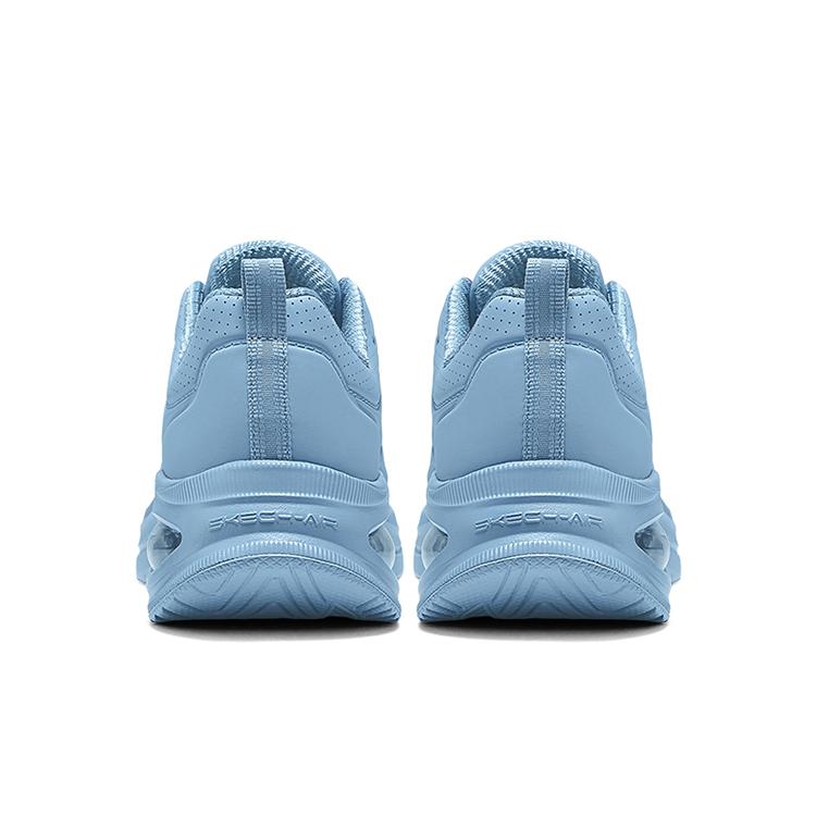 Skechers Damen Dunkelgrau Blau Niedrig geschnittene Freizeit-Laufschuhe 150136-SLT