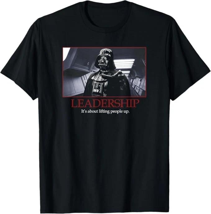 Unisex Adult Casual Graphic Star Wars Darth Vader Leadership Inspir... L