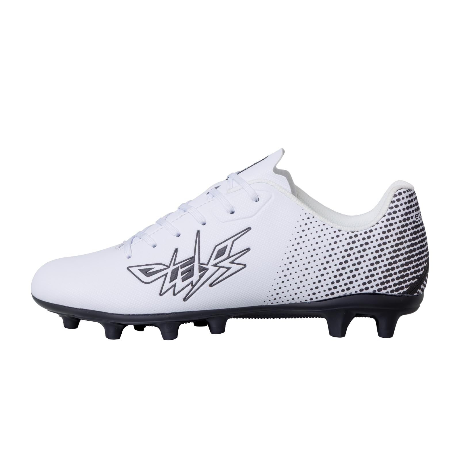Erebos Cronova Soccer Fixed Size 27cm Shoes, All-Weather, Cleats, White/Black, (0000005)