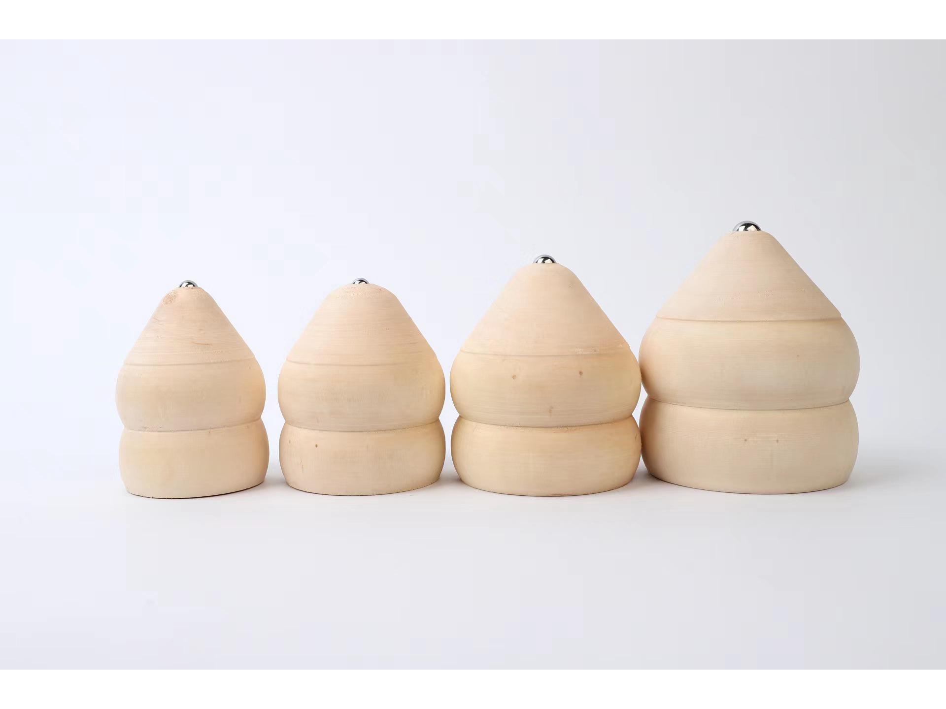 Ginkgo and Willow Wood Luminous Educational Spinning Top Toy for Children 6cm (500 pieces)