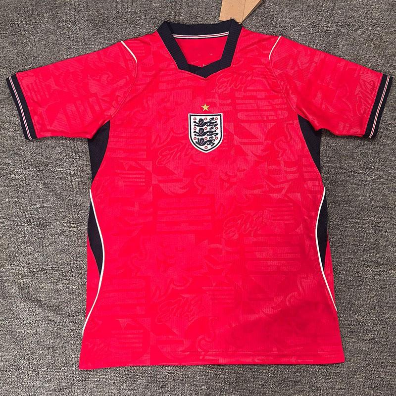 Mens England Away Soccer Jersey 2026-2027 Fan Short Sleeve Football Uniform Bamboo Fiber Breathable Match Wear