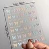 1Sheet Lace Bows Nail Art Stckers 5D Embossed Nail Stickers Sweet Bow Know Self Adhesive Slider For Nails Decorat