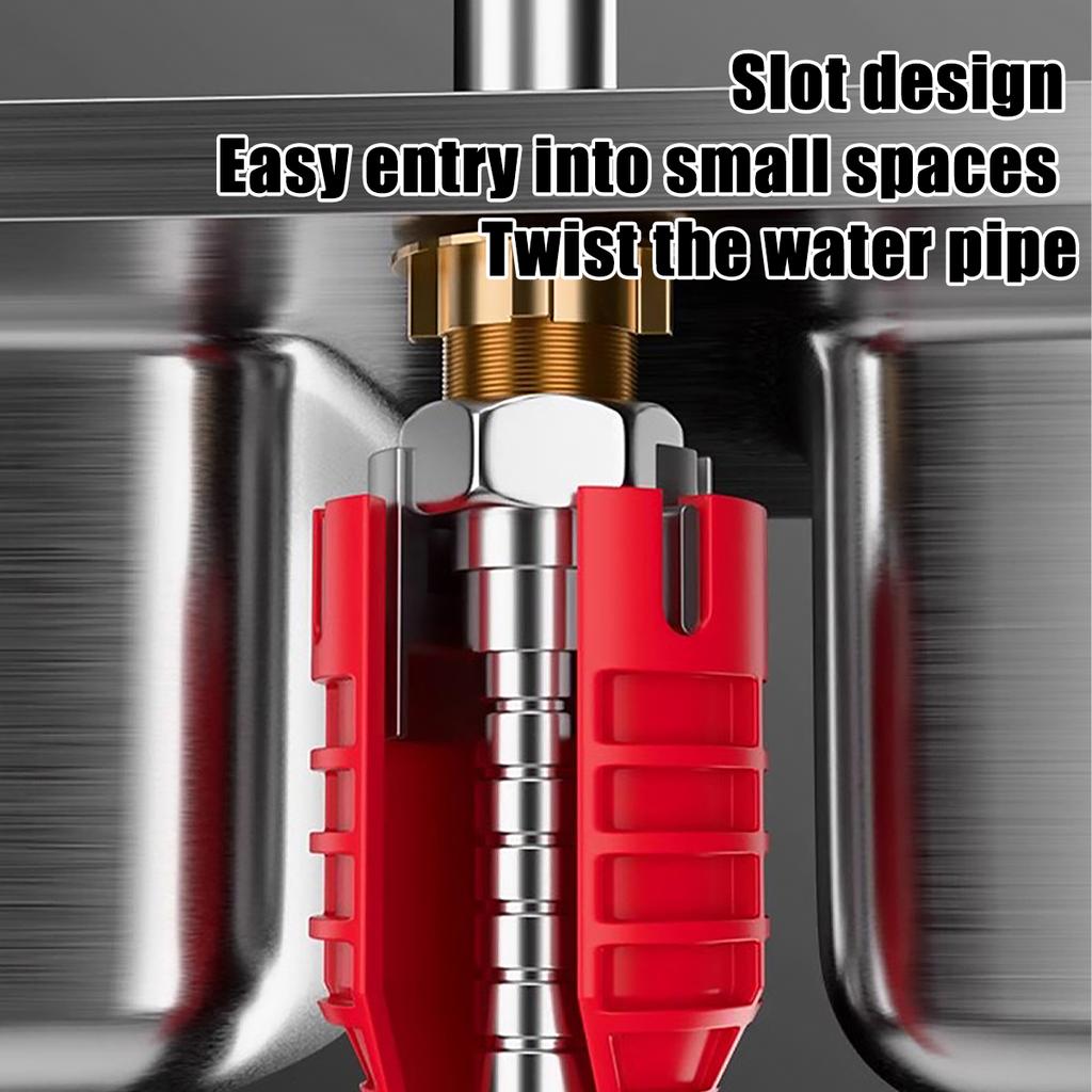 12 in 1 Multifunctional Kitchen Faucet Wrench,Kitchen Drain Tub Removal nut Plumbing for Tight Spaces Installation Repairs Tools