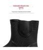Unisex Mid-Calf Waterproof Rain Boots: Non-Slip, Wear-Resistant Rubber Shoes for Outdoor, Kitchen, Car Wash & Sports. Pull-On Style.