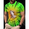Men's Fashion 3D Printed Men's T-Shirt Round Neck Short Sleeve Trendy Street Wear