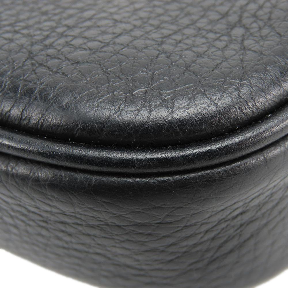 Used COACH Shoulder Bag F73952 leather black Diagonally hung