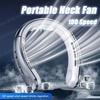 Mini New USB Hanging Neck Fan 8000mAh Rechargeable Bladeless Portable Mute LED Digital Display Electric Fans Air Cooler