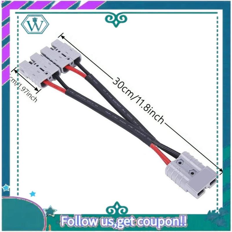 AA92-50A For Anderson Plug Connector Dual Y Adapter Battery Power Connector Forklift Power Plug Connector With 6MM Car Cable