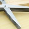ETUCYNG 13.5x6.3cm Five-Layer Kitchen Vegetable Cutter, Stainless Steel Kitchen Scissors, Food Scissors, Household Vegetable Scissors with Comfort Gri