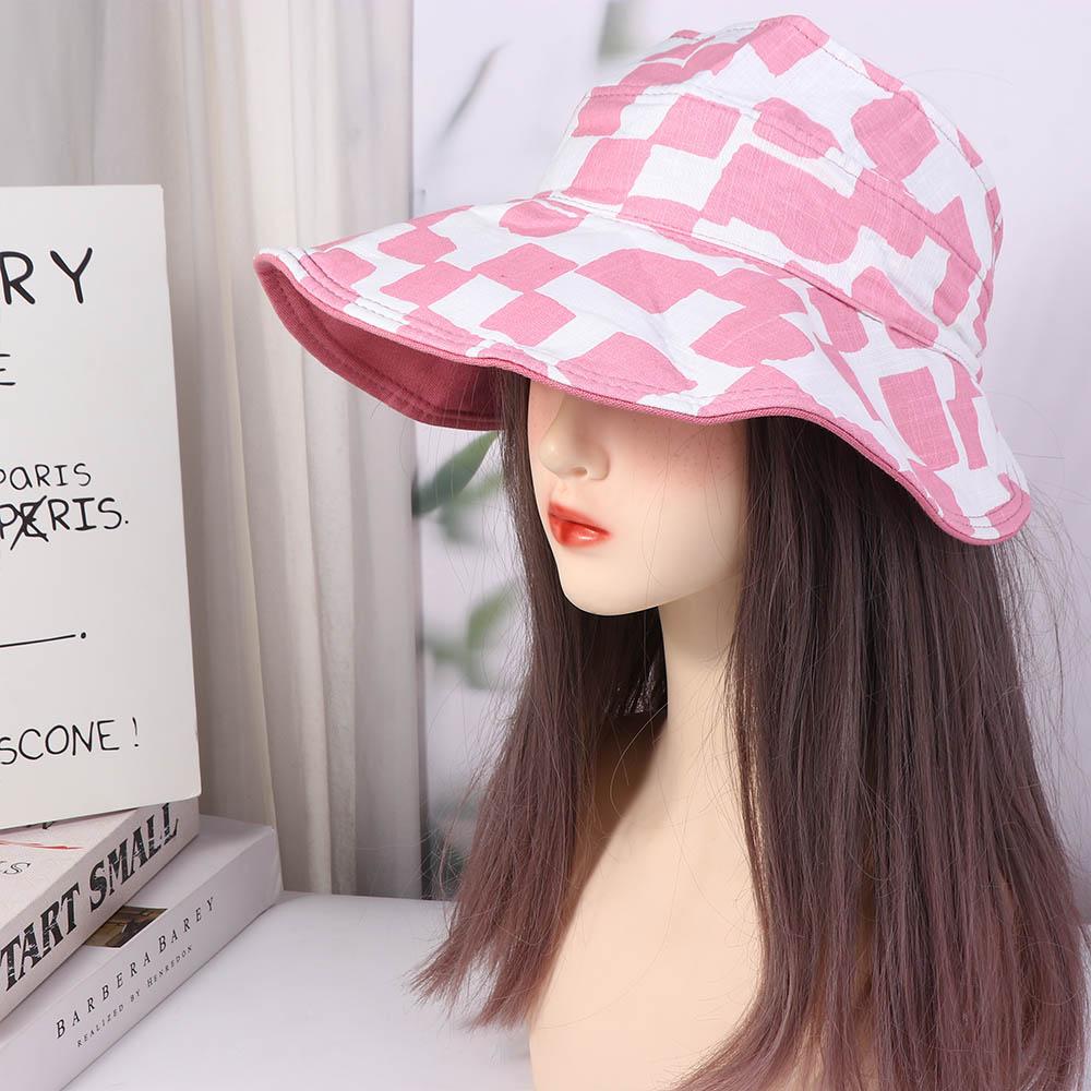 Personality Oversized Brim Anti-ultraviolet Square Cotton Beach Cap Sun Hat Empty Hat Double Sided