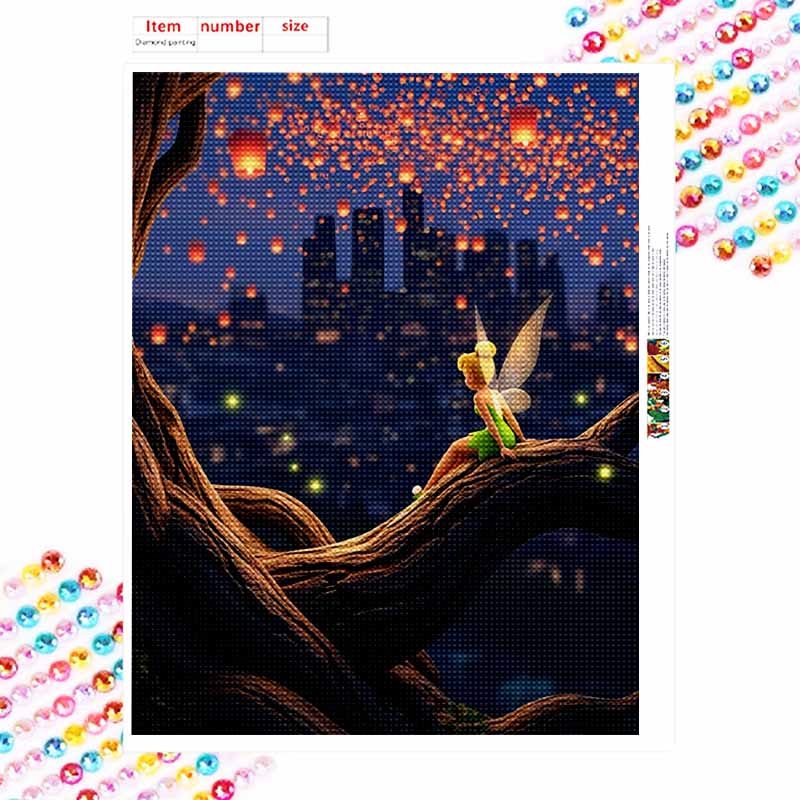 Disney diamond painting full of diamonds 5D Tinkerbell diamond art home decoration creative handicrafts