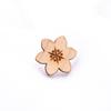 YUTTALIA Wooden Flower Pin Badge, Cherry Blossom Brooch, Natural Wood Accessory