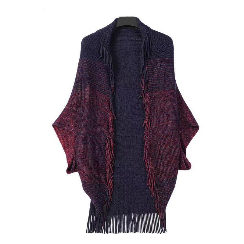Women's Autumn/Winter Tassel Shawl - Imitation Cashmere Knitted Scarf & Cloak