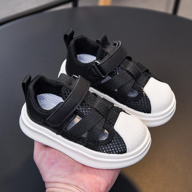 Summer Korean-style Frame Shoes for Boys and Girls, Shell-toe Children's Single Mesh Hollow Sports Shoes, Breathable Sandals