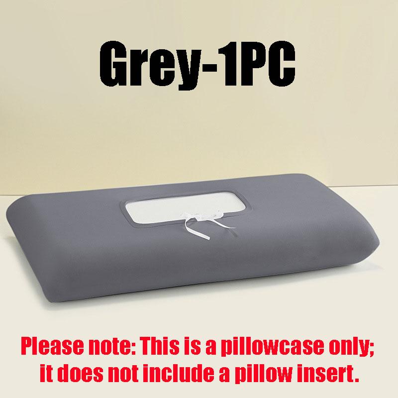 Summer Ice Silk Pillow Case, Elastic Edge Soft Cooling Sleep Pillow Cover 65 35cm
