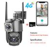 New 2K HD Waterproof EU IP Camera Wifi 4G Sim Card PTZ 4MP Dual Lens Outdoor AI Human Tracking Color Night Vision CCTV Security Camera
