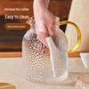 Large Capacity Glass Cold Water Kettle, High Temperature Resistant, Food Grade, with Cork Lid