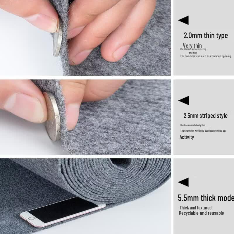 Grey Striped Jacquard Soundproof Carpet Roll