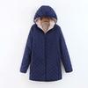 New stand-up collar medium and long loose light lamb wool cotton-padded coat women's coat