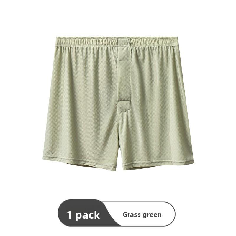 Men's Spring and Summer Ice Silk Loose Home Breathable Comfortable Boxer Briefs