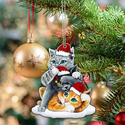 Weihnachten Haustier Hunde & Katzen Acryl Auto Charms Dekoration Home Decor Neuheiten Anhänger