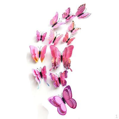 Sticker Mural DIY 3D Décalcomanies Papillon Décor Décoration