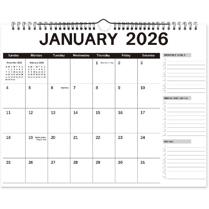 2026 Wall Calendar, 2026 Monthly Wall Calendar,18 Months Calendar Planner 11.5"x14.5",Planner with Thick Paper for Planning and Organizing for Home,
