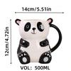 1pc Creative Panda Coffee Cup, Handmade Large Capacity Milk Cup, Animal Themed Juice Cup, Birthday, Christmas, Valentine's Day Gift Back To School