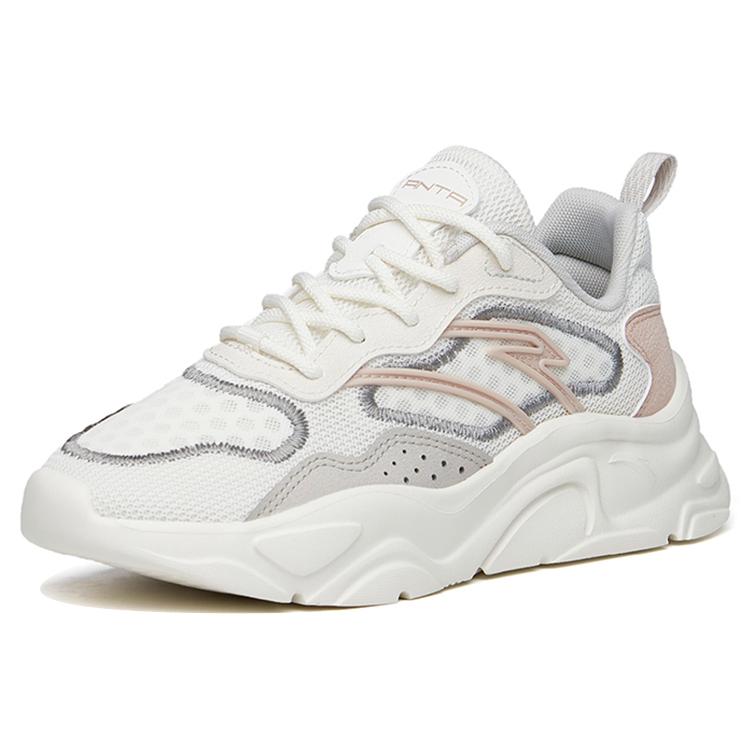 New Anta Cushioning Anti-Slip And Wear-Resistant Low-Top Casual Shoes Women's Pink Gray White 122228891-2