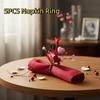 5PCS Artificial Flower Napkin Ring Elegant Romantic Design Napkin Holder Heart Symbol Napkin Buckle Valentine's Day