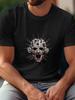 Grotesque Horror Mask Detailed Illustration Black T-shirt