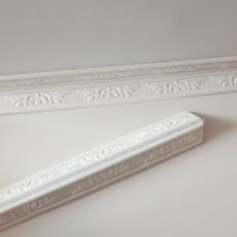1pc Self Adhesive skirting wall sticker 3D Foam Wall Edge Strip Stickers Waterproof Baseboard Corner Waist Line Sticker Trim Lin