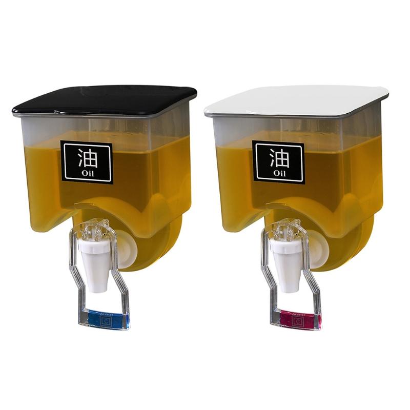 

Kitchen Boxes Jar Double Lid Cereal Condiment Bean Storage with Faucet Dropshipping